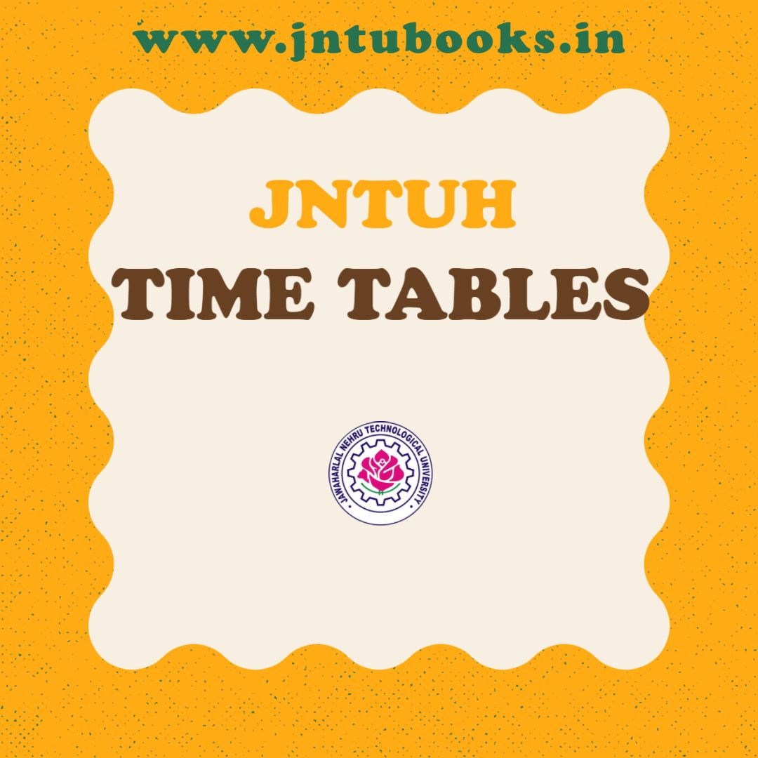 JNTUH B.Tech 1-2 Sem (R22) 1st Mid Exam Time Table April 2024